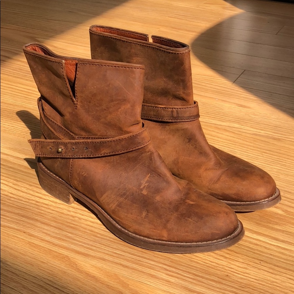 Madewell Brown Flat Ankle Boots